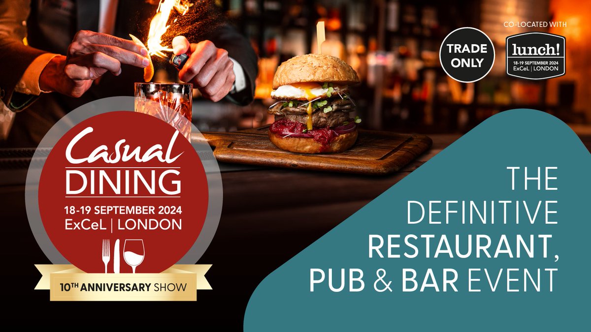 burnt_chef's tweet photo. Join us at the Casual Dining Show in London on 18-19 September 2024! 🎉
Don’t miss out on the chance to get your 𝗙𝗥𝗘𝗘 ticket and come see us. Let's spark a meaningful conversation about mental health together.
Register now 👇
https://t.co/MgEjICZ6CW
#CD24 https://t.co/IAnFasFo6l