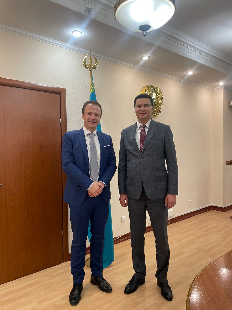 UN Environment Programme (UNEP) Europe 🌱 (@unep_europe) on Twitter photo As part of his mission to Astana🇰🇿, <a href="/UNEP_Europe/">UN Environment Programme (UNEP) Europe 🌱</a> Director <a href="/KreilhuberA/">Arnold Kreilhuber</a> met with Vice minister <a href="/Minecology_kz/">Minecology_kz</a>, Mr. Mansur Oshurbayev, on Friday 14 June, to follow up on UNEA-6 talks, discuss country environmental priorities, and strengthening regional cooperation in Central Asia. As part of his mission to Astana🇰🇿, <a href="/UNEP_Europe/">UN Environment Programme (UNEP) Europe 🌱</a> Director <a href="/KreilhuberA/">Arnold Kreilhuber</a> met with Vice minister <a href="/Minecology_kz/">Minecology_kz</a>, Mr. Mansur Oshurbayev, on Friday 14 June, to follow up on UNEA-6 talks, discuss country environmental priorities, and strengthening regional cooperation in Central Asia.