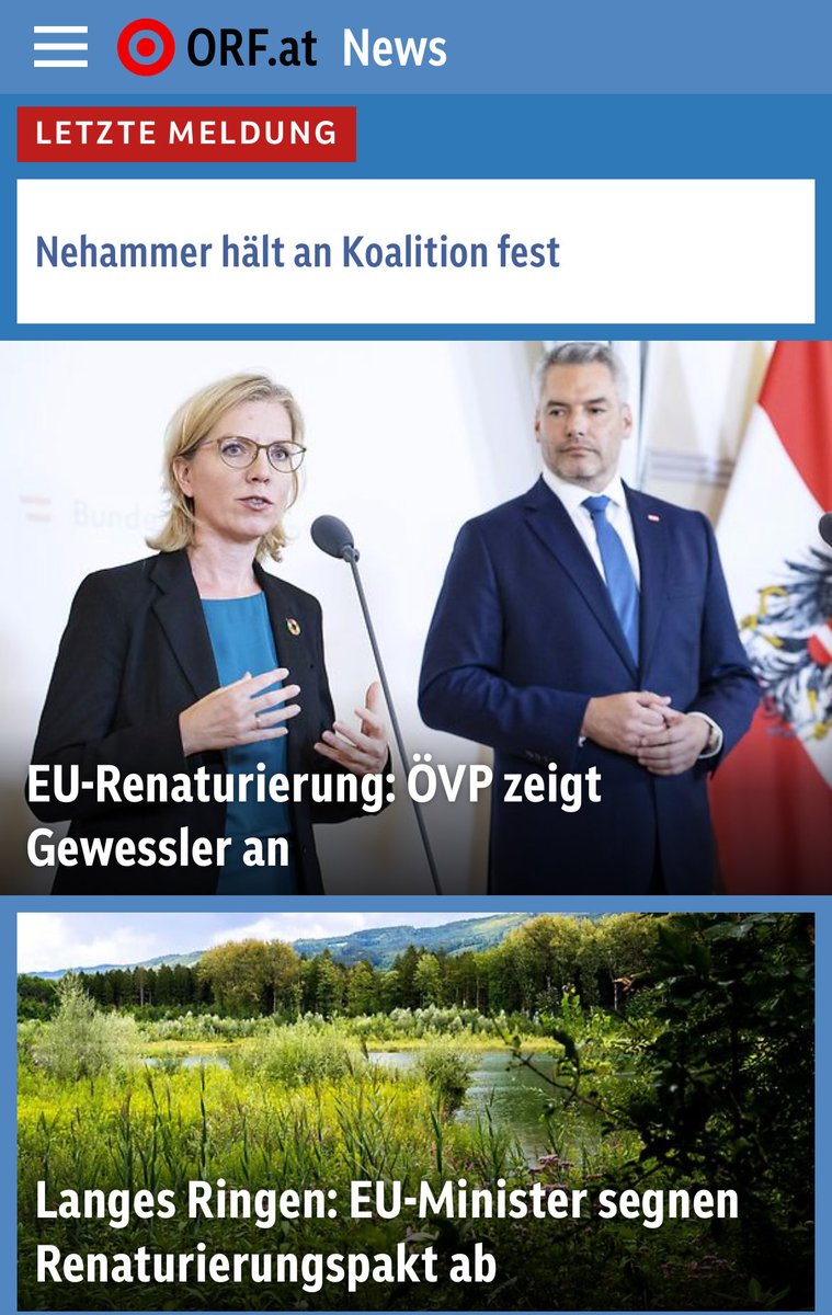 *Österreich stimmt auf EU-Ebene für Naturschutz.*
ÖVP: wtf, Anzeige ist raus!! 
🇦🇹🫶 #renaturierungsgesetz