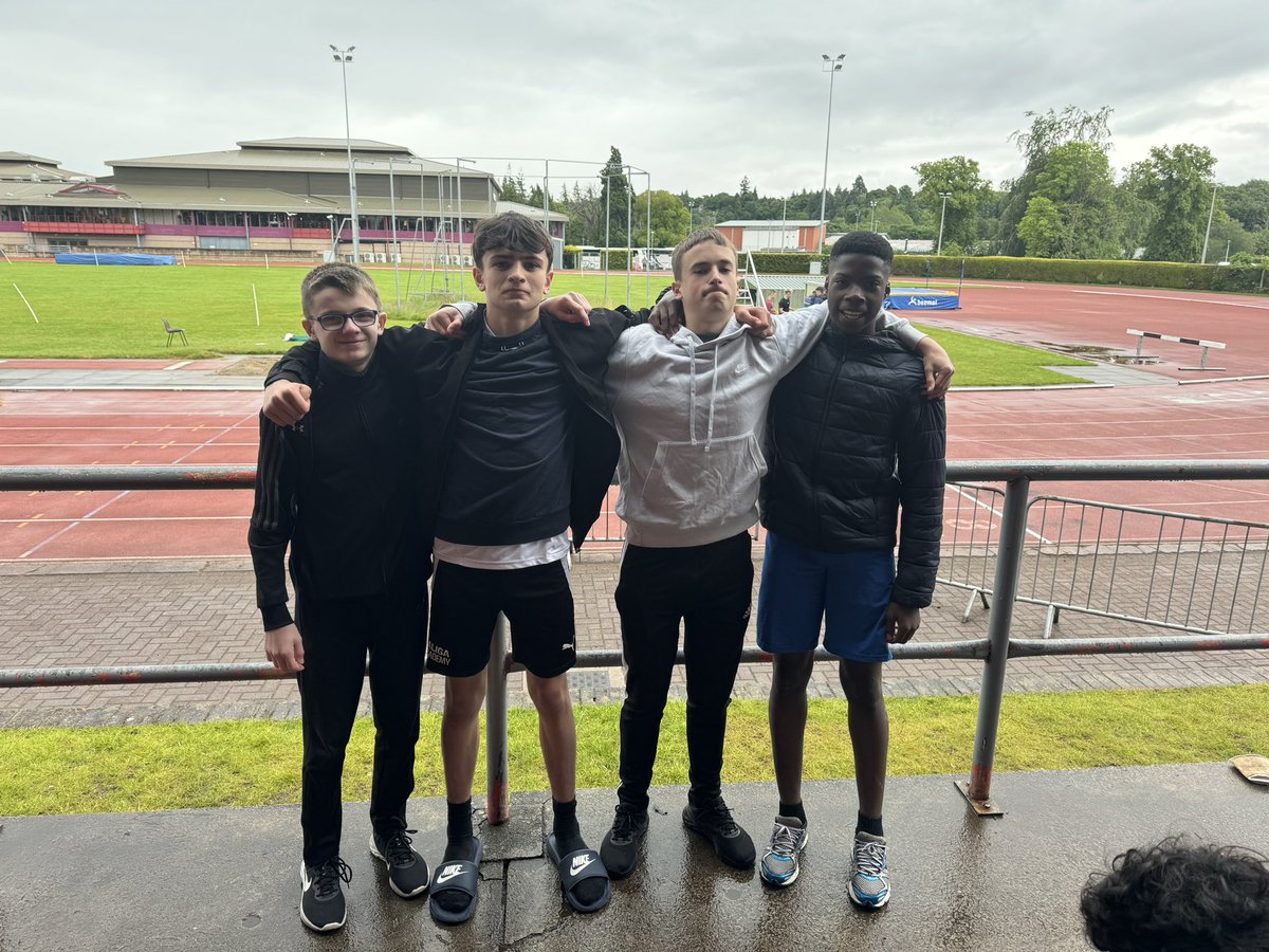 Great day at the Ross Sutherland Athletics despite the weather! ☔️ 

Our pupils did us proud with excellent efforts, attitudes and behaviour at the event. 

Shoutout to Kian in S2 for getting 1st place in the 100m and the High Jump. 🥇