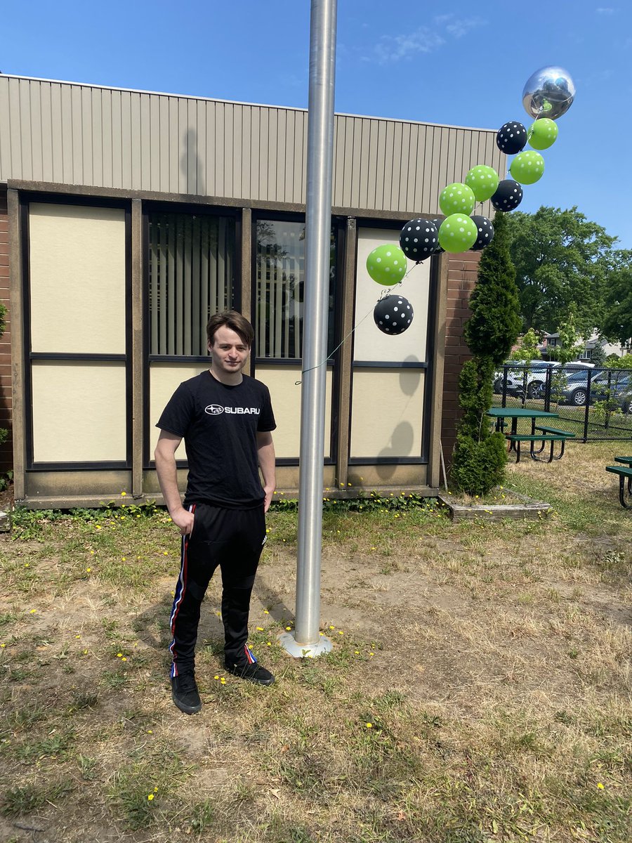 RISE wishing Matthew a fond farewell! He enjoyed all of the job sites he went to:Advanced Auto, Walgreens,Pomptonian, Maintenance,Olive Garden, APA Hotel
and Mayor Mac’s Cafe! We wish him well on his job as a custodian and will miss him!💚🖤
