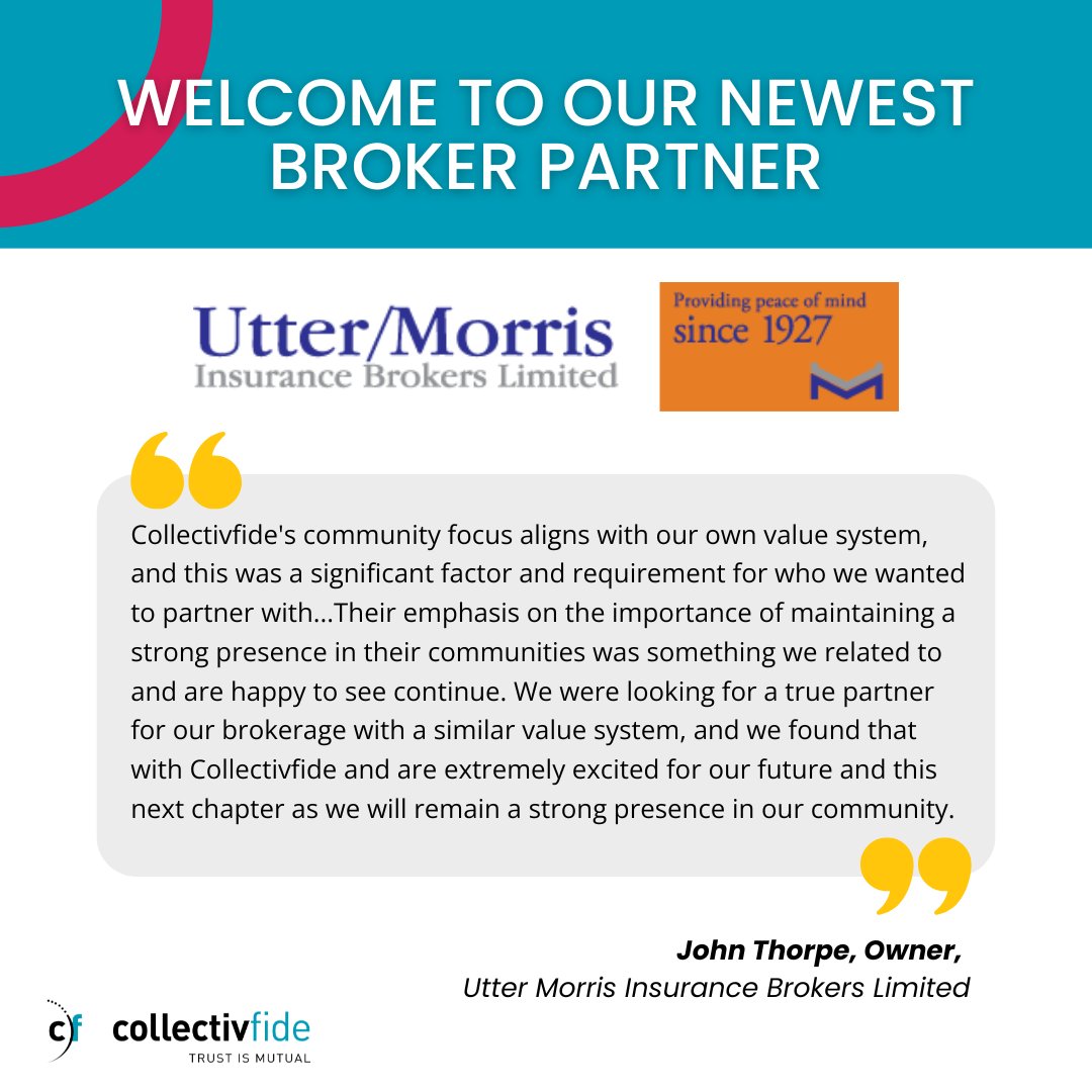 📣We're excited to announce that <a href="/UtterMorris/">Utter Morris</a> has joined the Collectivfide network!

Utter Morris has provided the Burlington area with insurance since 1927. With this partnership, Collectivfide has 12 broker partners &amp; 18 office locations across Ontario.

collectivfide.com/utter-morris-n…