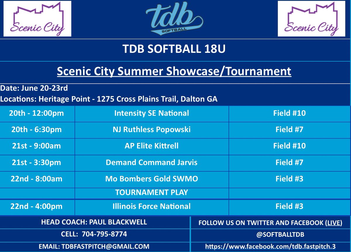 TDB Softball (@softballtdb) on Twitter photo Can’t wait to see our coaching friends we haven’t seen in a while. Going to be a fun week! <a href="/ConnectSports_/">Connect Sports</a> <a href="/TrenaPrater/">Trena Peel-Prater</a> <a href="/Meg_Hill22/">Megan Hill</a> <a href="/SierraVanzant/">Sierra Vanzant-Cheek</a> @vibesoftball <a href="/E_Arevalo27/">Erin Arevalo</a> <a href="/CoachLee_LC/">Coach Eric Lee</a> <a href="/jodydavidson/">Jody Davidson</a> <a href="/coachmegsmith/">Megan Smith Lyon</a> <a href="/JmeStan15/">Jammertime</a> <a href="/HollarShena/">Shena Hollar</a> <a href="/mzerkleee/">Morgan Zerkle</a> <a href="/CoachWThees/">Windy Thees</a> <a href="/PACKUPSTATE/">bryan pack</a> Can’t wait to see our coaching friends we haven’t seen in a while. Going to be a fun week! <a href="/ConnectSports_/">Connect Sports</a> <a href="/TrenaPrater/">Trena Peel-Prater</a> <a href="/Meg_Hill22/">Megan Hill</a> <a href="/SierraVanzant/">Sierra Vanzant-Cheek</a> @vibesoftball <a href="/E_Arevalo27/">Erin Arevalo</a> <a href="/CoachLee_LC/">Coach Eric Lee</a> <a href="/jodydavidson/">Jody Davidson</a> <a href="/coachmegsmith/">Megan Smith Lyon</a> <a href="/JmeStan15/">Jammertime</a> <a href="/HollarShena/">Shena Hollar</a> <a href="/mzerkleee/">Morgan Zerkle</a> <a href="/CoachWThees/">Windy Thees</a> <a href="/PACKUPSTATE/">bryan pack</a>