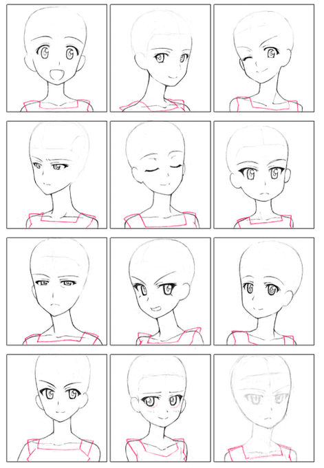 今描いてるネタ絵のラフ‥髪の毛ないと如何に描き分け出来てないか分かって面白いですね(面白くない)! 