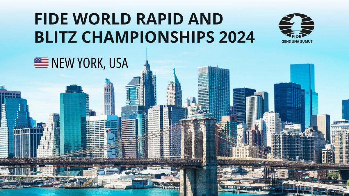 🔥 Get ready for an EPIC SPECTACLE this Christmas! 🔥
The FIDE World Rapid and Blitz Chess Championships come to New York! 🗽 ♟️

💥 The most intensive global chess events, the FIDE World Rapid and Blitz Chess Championships, are coming to the 🇺🇸 Big Apple in the last week of