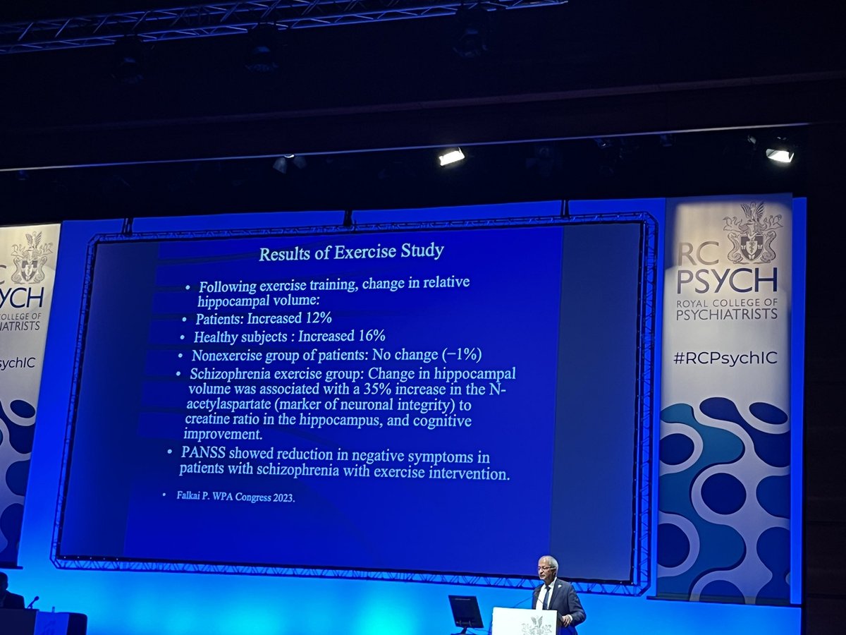 Exercise increases hippocampal volume. Will have to get on that exercise bike again… 😬 🚲 #RCPsychIC