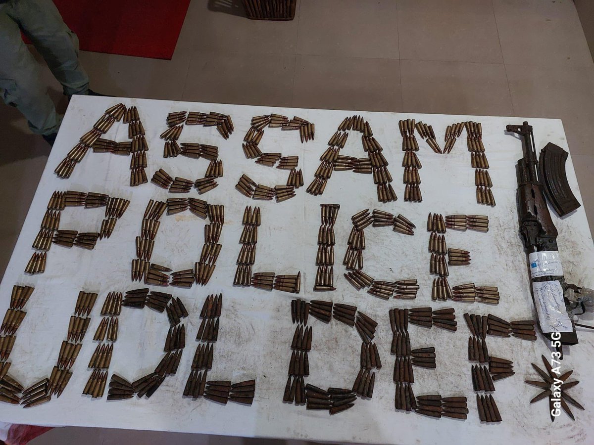 gpsinghips's tweet photo. One AK Series Rifle, 668 rounds ammunition &amp; a magazine recovered in Udalguri. Two persons arrested. 
Well done @udalguripolice led by SP. 
@assampolice https://t.co/GyQEya4cue