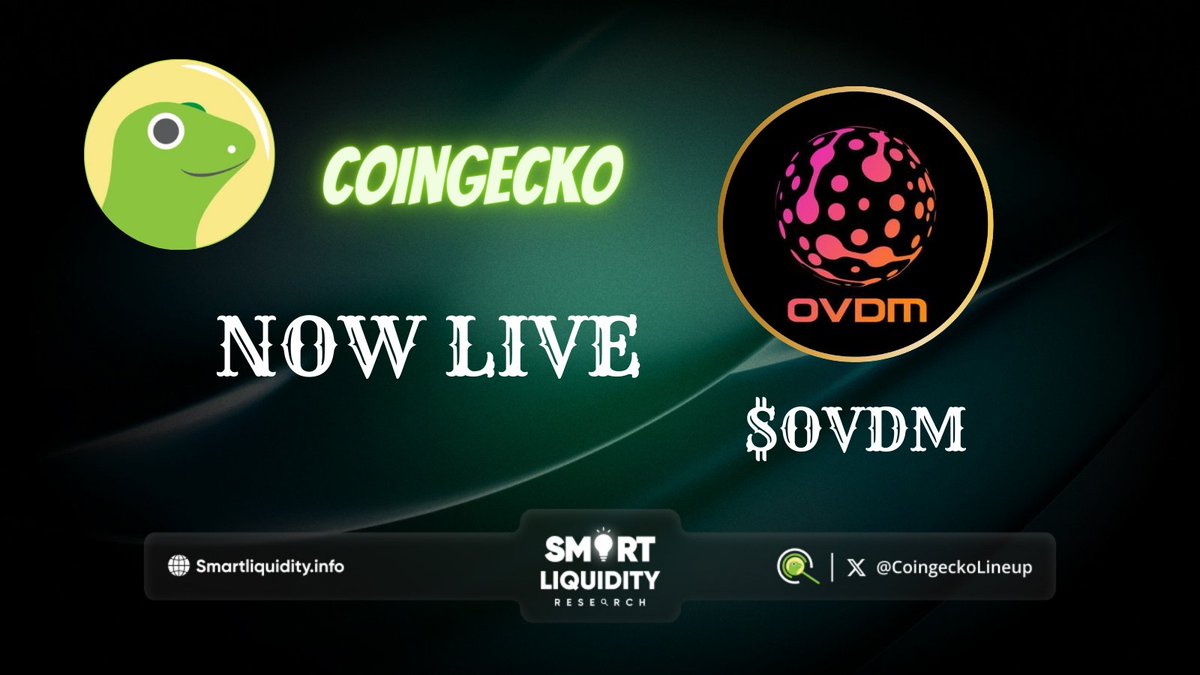 📣 #CoinGecko Promulgates a New Listing

🎮<a href="/ovdmofficial/">$OVDM</a> is a high-performance software meeting cryptocurrencies and gaming.

🕹️ $OVDM Awesome advantages:   

🎮Earn real rewards
🎮Immersing in captivating game experience
🎮Revolutionary Play-to-Earn game

🔽VISIT: