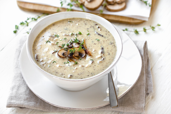 We are featuring cream of mushroom soup this week!