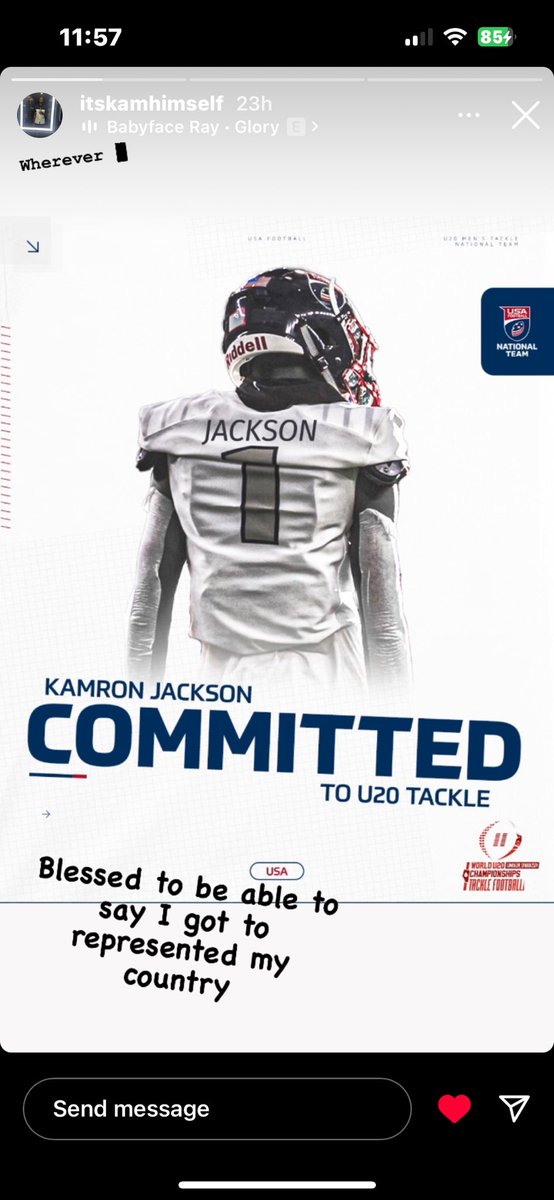 Coach Sean Freeman (@coach_freemancc) on Twitter photo As the Head Football Coach at <a href="/TempeFootball/">Tempe High School Football</a> it’s such a pleasure to see one of my guys doing what he loves, but also representing our country. <a href="/Kamron18Jackson/">Kamron Jackson</a> we are proud of you here at Tempe High! Keep shootin’ for the stars ✨ <a href="/JUSTCHILLY/">Just Chilly</a> <a href="/mayville_FB/">Comet Football</a> <a href="/Buff_Nation/">Brian Guliford</a> As the Head Football Coach at <a href="/TempeFootball/">Tempe High School Football</a> it’s such a pleasure to see one of my guys doing what he loves, but also representing our country. <a href="/Kamron18Jackson/">Kamron Jackson</a> we are proud of you here at Tempe High! Keep shootin’ for the stars ✨ <a href="/JUSTCHILLY/">Just Chilly</a> <a href="/mayville_FB/">Comet Football</a> <a href="/Buff_Nation/">Brian Guliford</a>