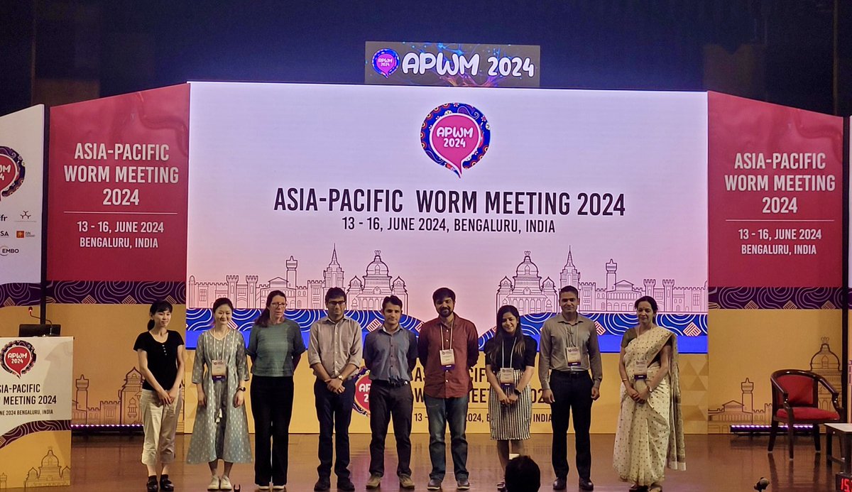 smartelegans's tweet photo. We had a great time at #APWM at @iiscbangalore. @NImmunology Thanks @Kavita_Babu_ @WormlockHolmes @Sachin_mitosis Abhisek for putting together an excellent symposium. Met old friends and made new one! Met three F1s and many F2s!!! https://t.co/ua8mpYzOyr