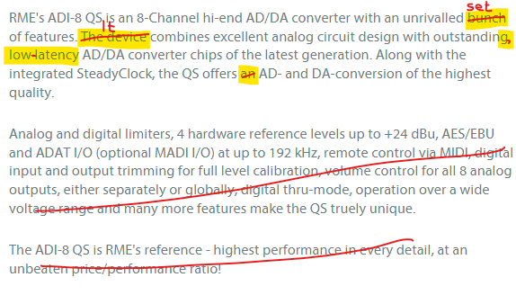 HermanAmiel's tweet photo. @RME_Americas Please forgive my inner copy editor; an RME fanboy suffering unbridled compulsions. He began marking up a product page and before I knew it he'd rewritten three paragraphs. A man obsessed.
He urges you to implement his first draft, please:
https://t.co/adiMUd4suE
🙏 https://t.co/MVuCVPFvZq