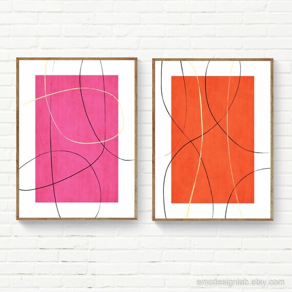 EmcDesignLab's tweet photo. Hot Pink Bright Orange Minimalist Design Art Set 2 Prints Modern Line Art Black White Lines Unique Minimal High Impact Colors Artworks by EmcDesignLab #ModernDesign #AbstractArt #MidCenturyModern #InteriorDesign #ColorfulArtworks #AbstractPrints #ModernD… https://t.co/LWBsPpbC6z https://t.co/DZycFuoZDo