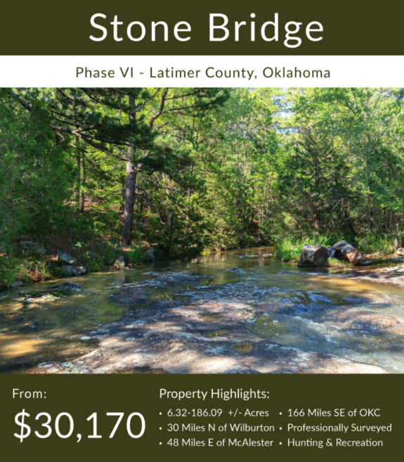 classicland's tweet photo. Available now!
Stone Bridge Phase VI is located just north of Red Oak, OK. Surrounded by the San Bois Mountains, this development offers a variety of terrain to fit your recreational needs.
Learn more: https://t.co/vYJSMKRp0n

#Land #Oklahoma #Outdoors #Landforsale #Offgrid https://t.co/BDPrzTOzXZ