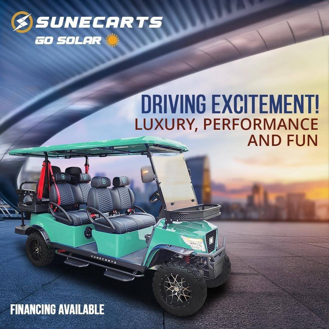 sunecarts's tweet photo. Experience the ultimate blend of excitement, luxury, and performance with Sunecarts! Our solar-powered golf carts turn every drive into a fun and stylish adventure. Elevate your journey and drive with class and comfort.
Buy now at https://t.co/I9cCrLwHDY
#sunecarts #solarpower https://t.co/rWRY7VpY1Q