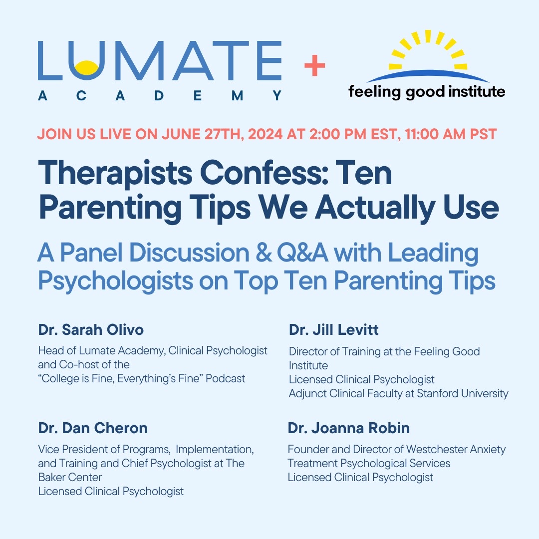lumatehealth's tweet image. Join us on June 27th as we discuss ten parenting tips we use!

We’ll be hosting a panel discussion to share insights and answer your questions.✨

Register here: i.mtr.cool/ecbefmwwnj