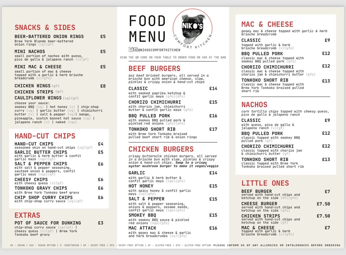 🍴 NIKOS COMFORT KITCHEN | MENU 🍴
Here’s a look at Niko’s Comfort Kitchens food menu 👀 Who’s coming across to Coopers Bar &amp; Kitchen to sample the menu? 🙋‍♂️🙋🙋‍♀️