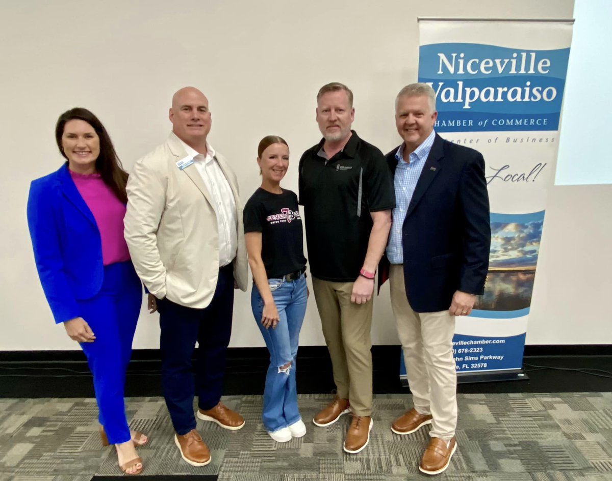 EODWarrior's tweet photo. Jerry Shelton, our Executive Director, proudly represented EODWF at the Niceville Valparaiso Chamber of Commerce. We are honored to strengthen our longstanding relationship with this vibrant community!
Thank you for your continued support!
#Niceville #SupportEOD #EODWF #EODTech https://t.co/YfwJyX5VuT