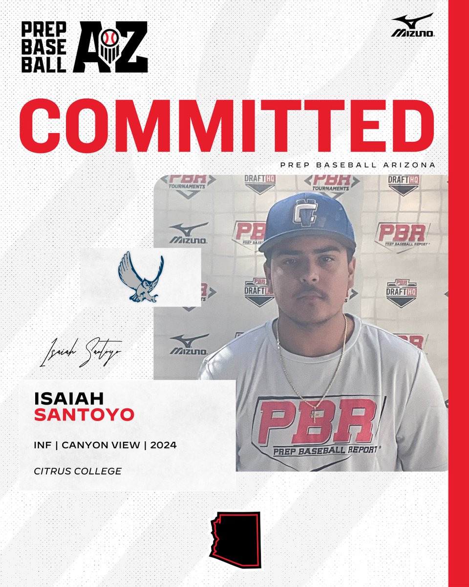 Prep Baseball Arizona (@prepbaseballaz) on Twitter photo ๐จ๐๐๐๐๐๐๐๐๐๐ ๐๐๐๐๐๐จ
'24 INF Isaiah Santoyo (Canyon View) announced his commitment to Citrus College.
๐ค loom.ly/f4Etpwc | <a href="/IsaiahSantoyo_/">Isaiah Santoyo</a> ๐จ๐๐๐๐๐๐๐๐๐๐ ๐๐๐๐๐๐จ
'24 INF Isaiah Santoyo (Canyon View) announced his commitment to Citrus College.
๐ค loom.ly/f4Etpwc | <a href="/IsaiahSantoyo_/">Isaiah Santoyo</a>