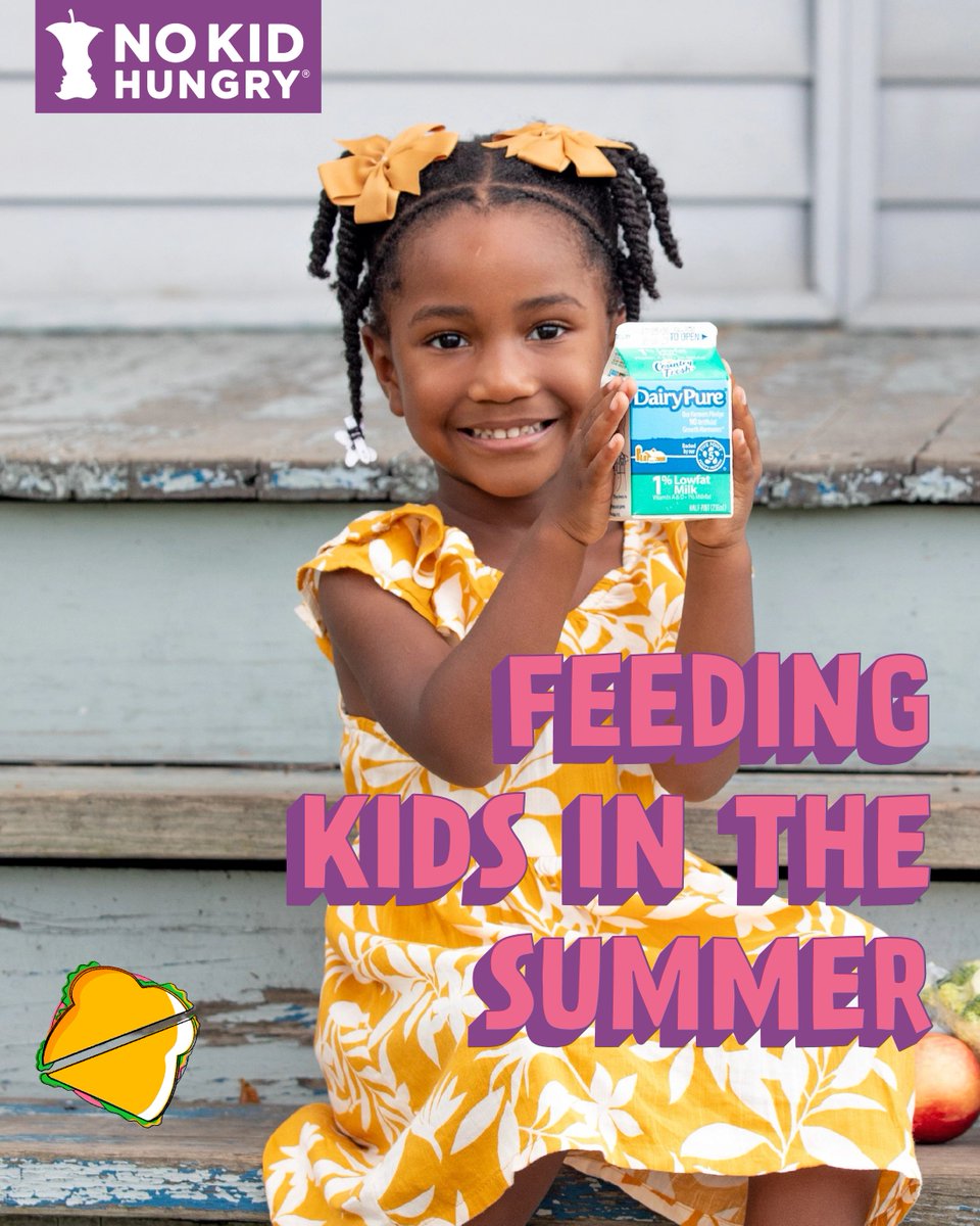 Free summer meals for kids and teens are no hassle! No application, no sign-up… just stop by and enjoy! 🥪🧃

Send a text saying 'FOOD' or 'COMIDA' to 304-304 to find a site near you. To learn more, visit bit.ly/4aMm7kX #EndSummerHunger #NoKidHungry #summermealsforkids
