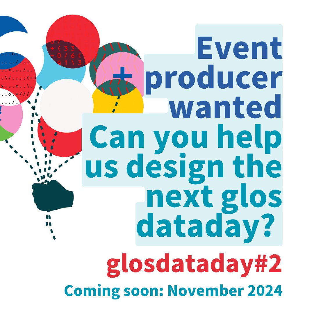 We're looking for a Freelance Creative Event Producer to help us coordinate the 2nd #glosdataday 
 
Find out more: bit.ly/3KMYRZt

Please share this opportunity far and wide.
#opendata  #eventproducer #opencall #artsevents 
Image credit <a href="/Mr_Joe_Magee/">Joe Magee</a>