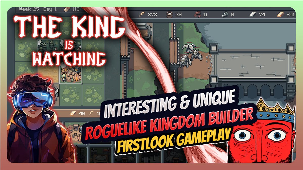 Interesting &amp; Unique roguelike Kingdom builder. 
Check out the cool game play of The King is Watching (<a href="/TKIWGame/">The King is Watching🌋Volcano Update</a>) developed by <a href="/HypnoheadStudio/">Hypnohead Studio</a> &amp;  released by <a href="/tinyBuild/">tinyBuild | Wishlist ReStory!</a> 
#thekingiswatching #indiegame #ludumdare

🔗youtu.be/sgIoIeF9kDk