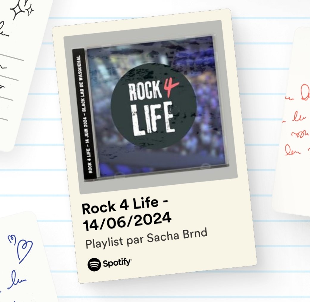 rock4lifefr's tweet photo. Moi ce n'est pas une chanson, c'est plus une playlist 😏

La playlist du concert Rock 4 Life est disponible sur Spotify ! (À écouter sans modération) 
👉🏼 https://t.co/ZITDAtGvGE https://t.co/1SOJLHei0C