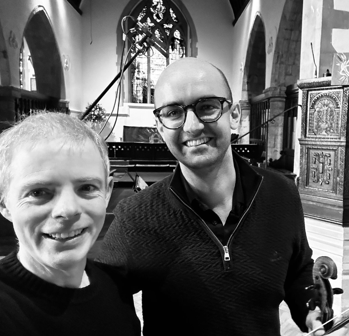 Oliverdavismus's tweet photo. Work on the next album has officially begun! Great to spend the day with @BenjaminBakerVN on new works!
@KerenzaPeacock @SignumRecords @WMClassical @WatkinsHuw https://t.co/B24YKxZo1m