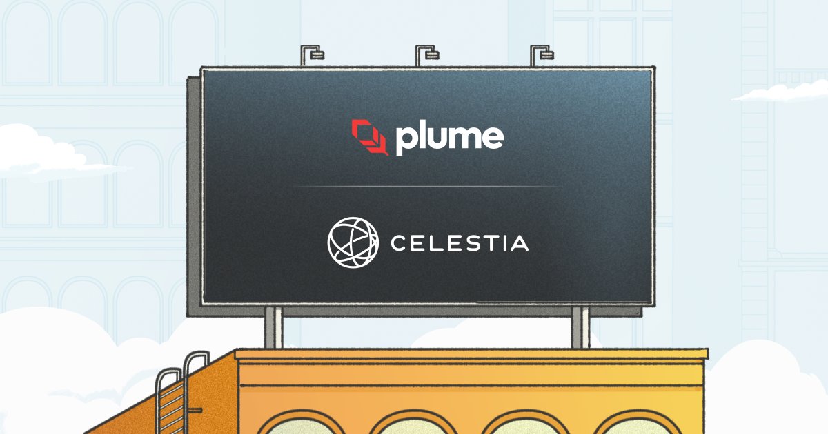 plumenetwork's tweet image. RWAs with Celestia underneath ✨

Integration with @CelestiaOrg, the leader in modular DA, allows Plume to minimize costs and scale efficiently as an RWA-focused Layer 2.

This helps to facilitate more projects and investors to seamlessly participate in Plume’s RWA tokenization…