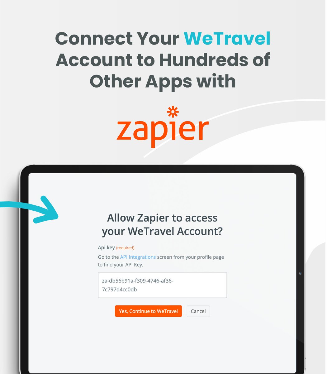Did you know, through WeTravel's integration with Zapier's "Zaps", your WeTravel account can connect to over 2,000 apps, which means you can automate more tasks without any coding knowledge.

Learn more about this integration ➡️ bit.ly/3XsNMEH