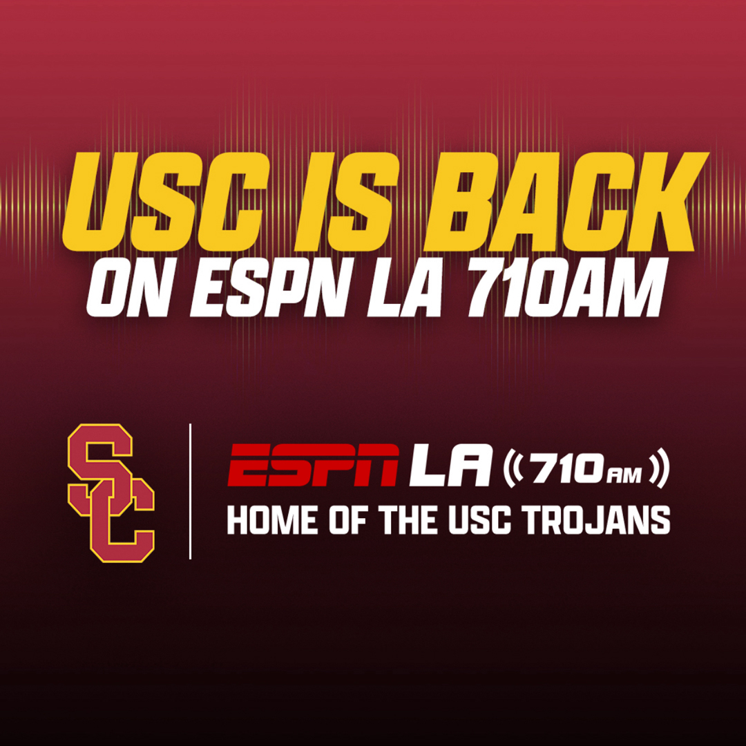 Welcome back, USC! ✌️

Hear every moment of USC Football, Men's Basketball, and Women's Basketball on ESPN LA. React all day with special guests and #FightOn!
📲: ESPN LA app
📻: 710 AM
📺: YouTube.com/ESPNLA