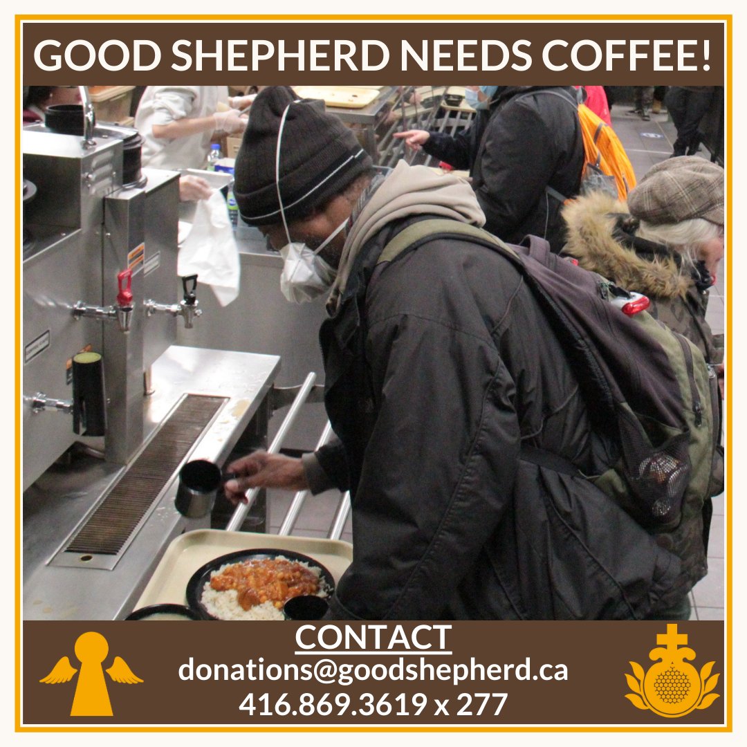 goodshepherd_to's tweet image. Our supplies of Coffee are VERY low! @goodshepherd_to provides almost 1,000 cups/day to the #homeless &amp;amp; our cups are about to run dry! #CaringCommunity we need your help, please #donate #coffee or funds to purchase in bulk
Contact: donations@goodshepherd.ca
416.869.3619 x 277