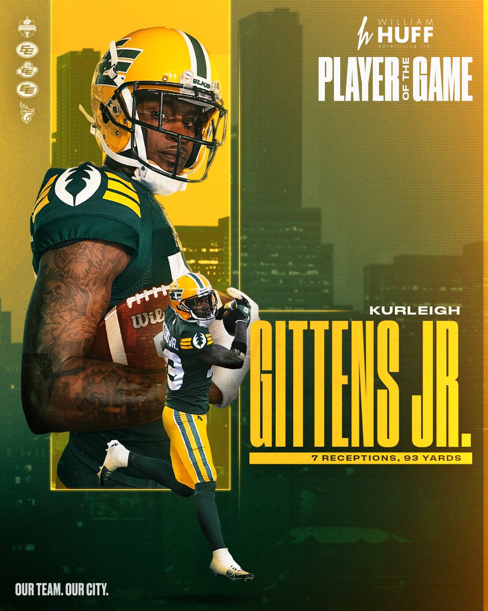 Edmonton Elks (@goelks) on Twitter photo Gittens it done 🖐️
<a href="/KurleighG/">Kurleigh Gittens Jr</a> is your Week 2 Player of the Game! Share this post and make sure you're following the Elks for a chance to win a signed canvas print courtesy of William Huff!
#GoElks x <a href="/William_Huff/">William Huff</a> Gittens it done 🖐️
<a href="/KurleighG/">Kurleigh Gittens Jr</a> is your Week 2 Player of the Game! Share this post and make sure you're following the Elks for a chance to win a signed canvas print courtesy of William Huff!
#GoElks x <a href="/William_Huff/">William Huff</a>