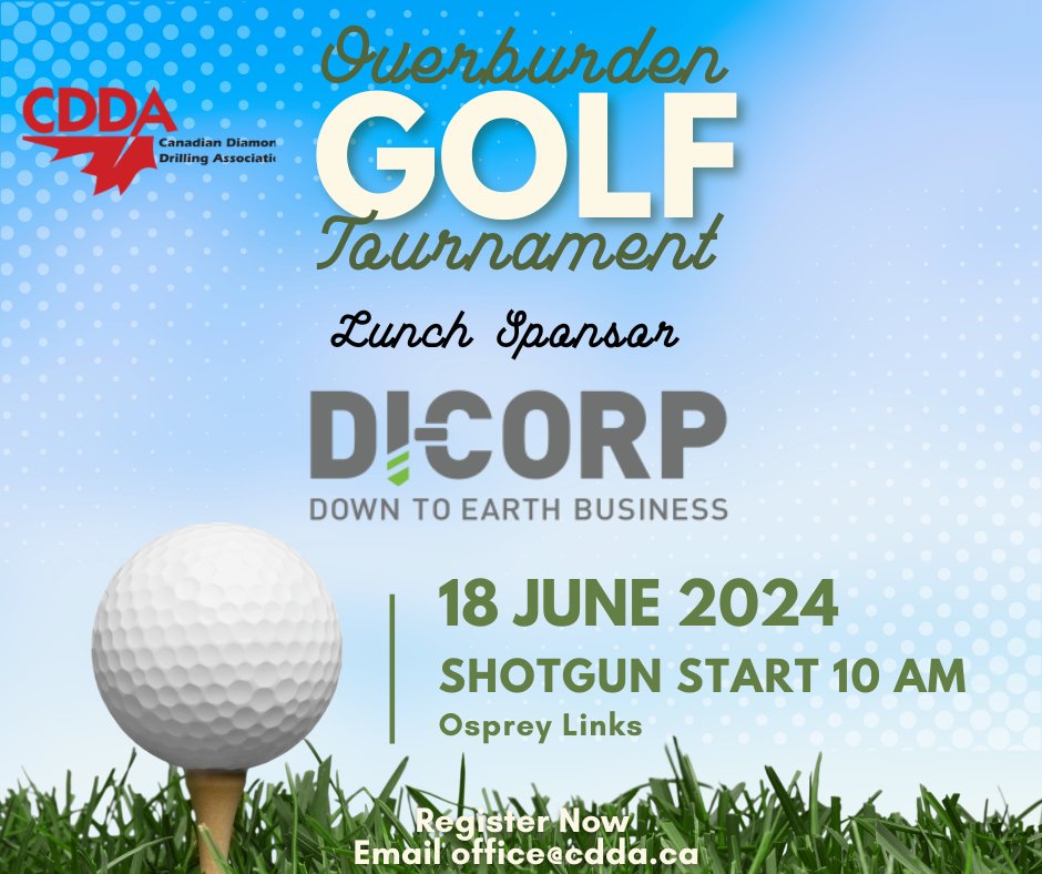 We're pleased to thank our Lunch Sponsor Di-Corp for their support of our upcoming Overburden Golf Tournament on June 18, 2024! 

Stay tuned for more updates! #GolfTournament #OverburdenGolf <a href="/DiCorp57/">Di-Corp</a>
