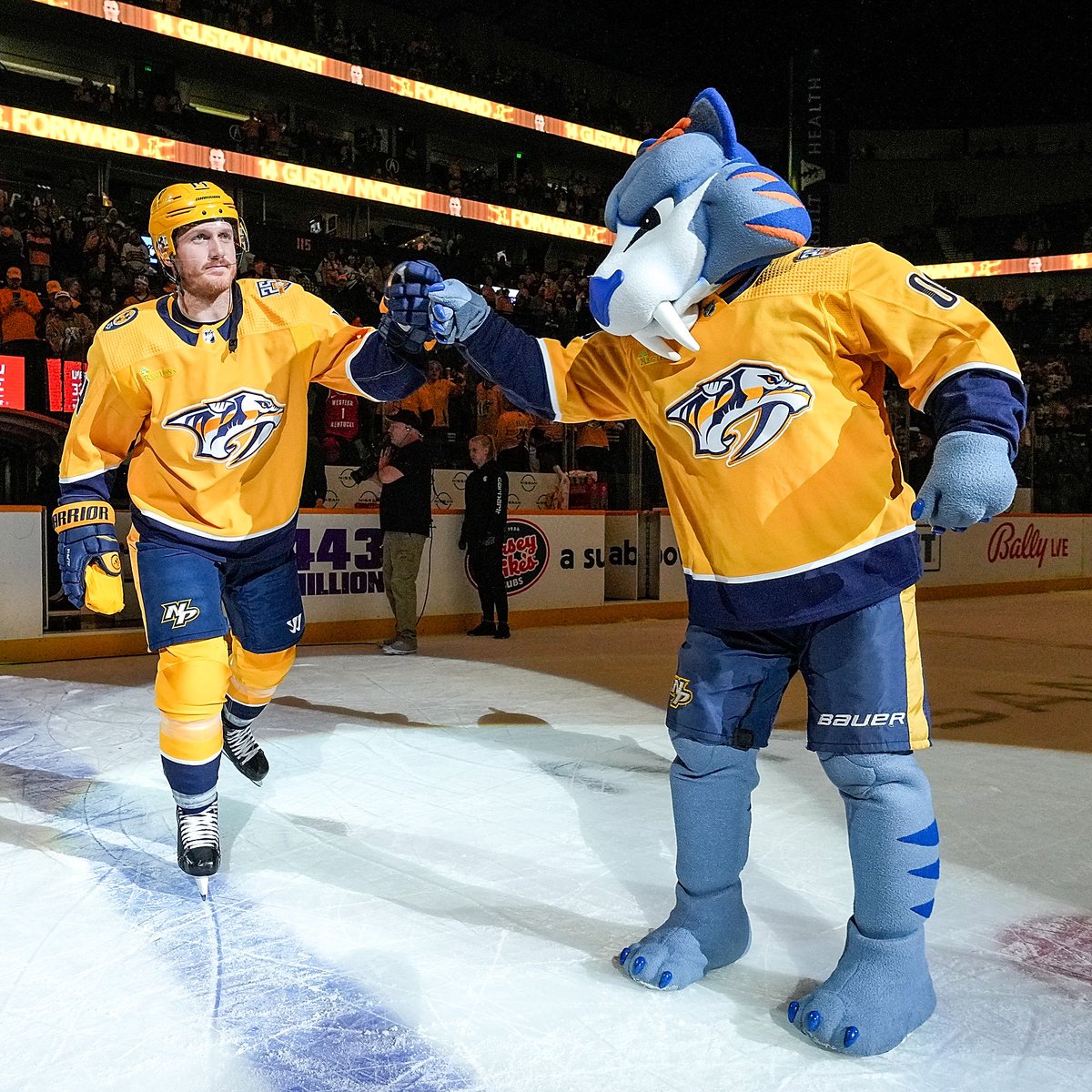 PredsNHL's tweet photo. Happy #NationalMascotDay to @Gnash00 only 🫶 https://t.co/4fJhZ1sx3O