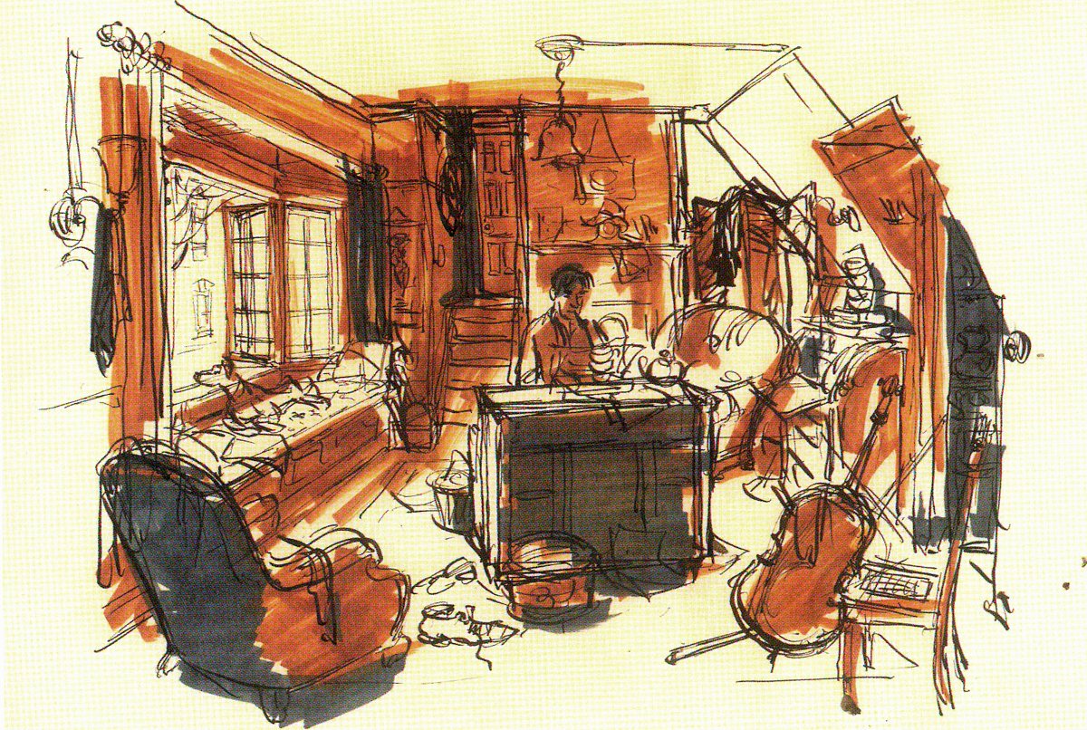 ani_obsessive's tweet image. Concept art by Ken Anderson for One Hundred and One Dalmatians (1961), dir. Clyde Geronimi, Hamilton Luske and Wolfgang Reitherman, Walt Disney Productions