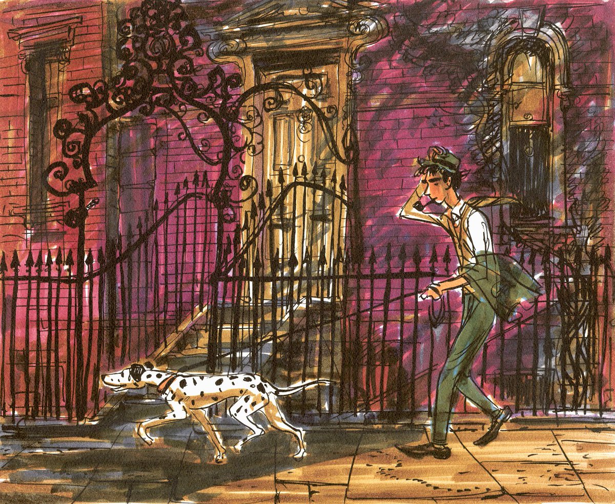 ani_obsessive's tweet image. Concept art by Ken Anderson for One Hundred and One Dalmatians (1961), dir. Clyde Geronimi, Hamilton Luske and Wolfgang Reitherman, Walt Disney Productions