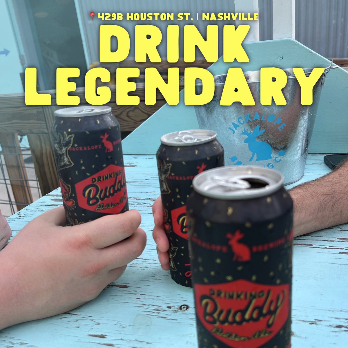 Bar Jackalope (@barjackalope) on Twitter photo Here’s what’s happenin’ this week at The Ranch:
Mon: Open 6-9pm <a href="/tenx9nashville/">Tenx9 Nashville</a>
Tues/Wed/Thurs: Open 2-10pm
Fri/Sat: Open 12-11pm
Sun: Open 12-7pm
#ConstructionSpecial $5 Beers Every Tues-Thurs 4-7pm
#BucketOfBuddies (5) 16oz cans of Drinking Buddy for $25 - EVERY DAY Here’s what’s happenin’ this week at The Ranch:
Mon: Open 6-9pm <a href="/tenx9nashville/">Tenx9 Nashville</a>
Tues/Wed/Thurs: Open 2-10pm
Fri/Sat: Open 12-11pm
Sun: Open 12-7pm
#ConstructionSpecial $5 Beers Every Tues-Thurs 4-7pm
#BucketOfBuddies (5) 16oz cans of Drinking Buddy for $25 - EVERY DAY