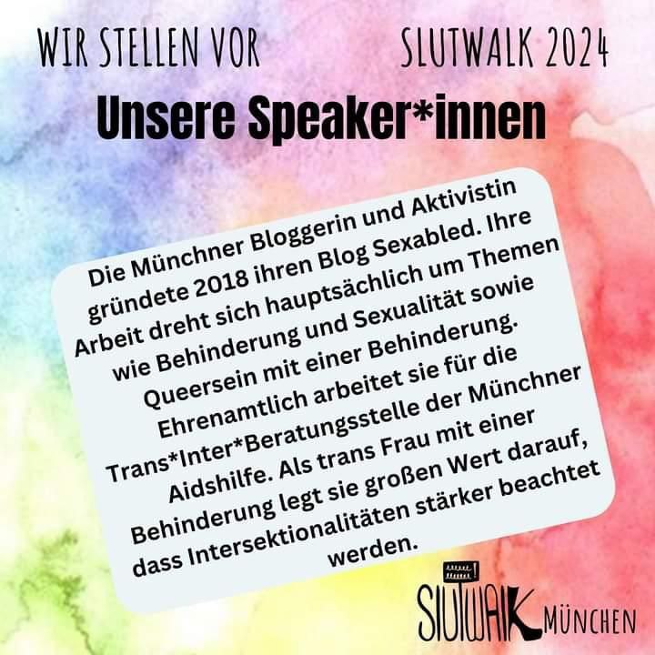 Sexabled (@sexabled_lily) on Twitter photo Es ist wieder Zeit für den <a href="/SlutwalkMunich/">Slutwalk München</a> und ich darf mit dabei sein!😍
Wenn ihr die Rede nicht verpassen wollt, kommt am 13.07.2024 zum Marienplatz!
#slutwalk2024 #slutwalkmunich #slutwalkmuenchen #pride #munich #queer #queerfeminism #feminism #feminismus Es ist wieder Zeit für den <a href="/SlutwalkMunich/">Slutwalk München</a> und ich darf mit dabei sein!😍
Wenn ihr die Rede nicht verpassen wollt, kommt am 13.07.2024 zum Marienplatz!
#slutwalk2024 #slutwalkmunich #slutwalkmuenchen #pride #munich #queer #queerfeminism #feminism #feminismus