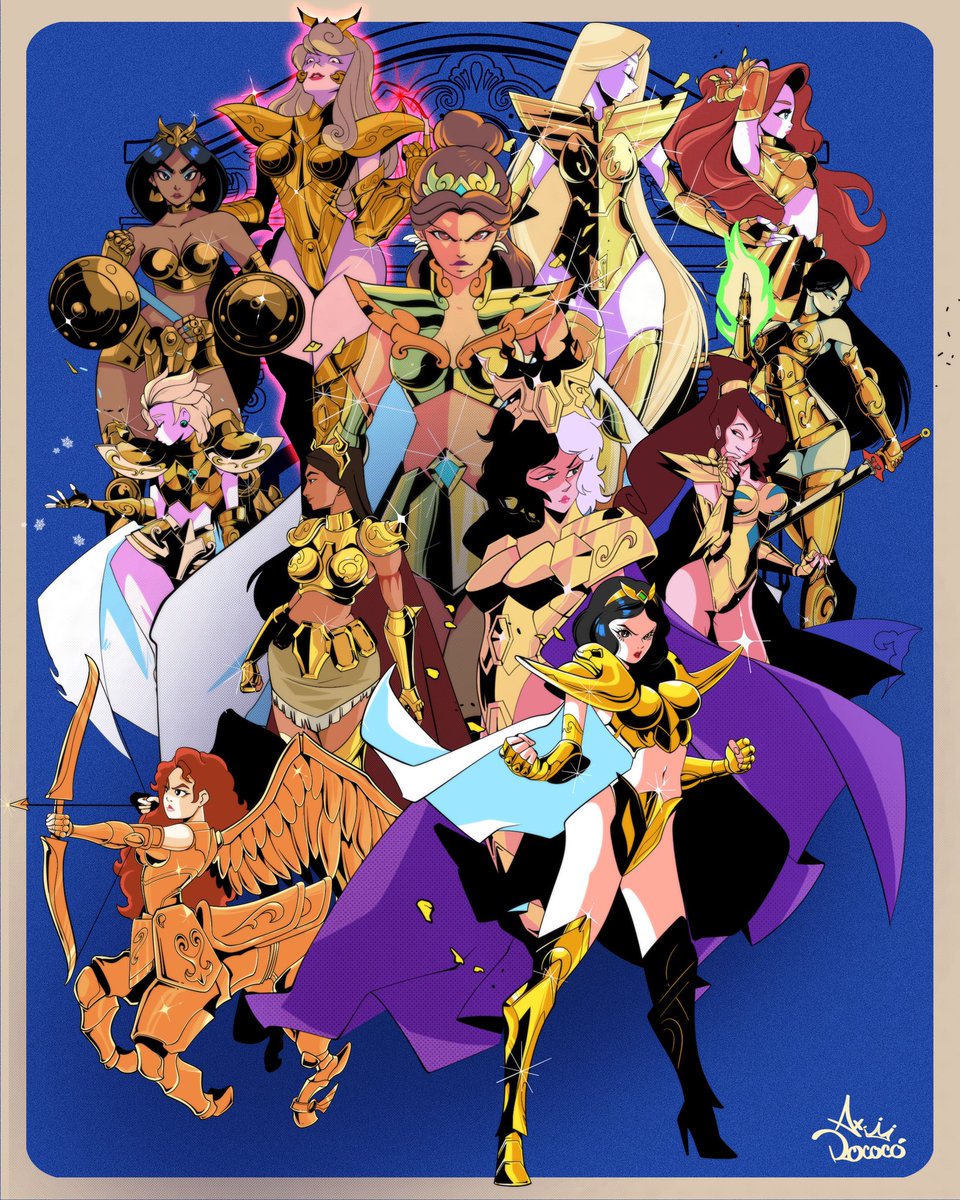 AxRococoart's tweet image. Las Princesas Zodiacales están presentes Familia🔥🔥🔥.
.
.
.
#caballerosdelzodiaco #saintseiya #pinup #commissionswork  #pinupgirls