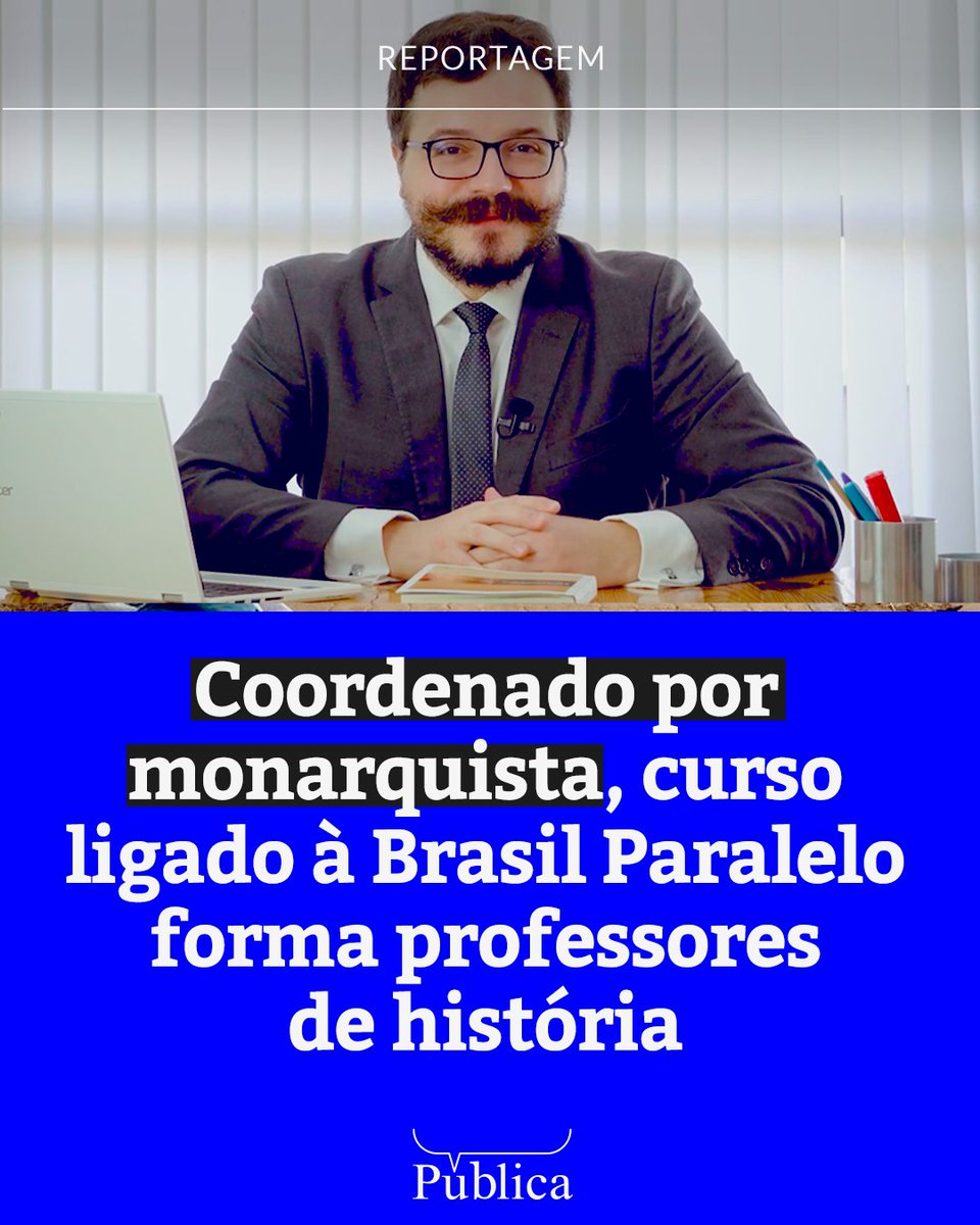 agenciapublica's tweet image. 🚨 BRASIL PARALELO | A repórter @amandafaudi investigou o curso de licenciatura em História coordenado pelo monarquista Rafael Nogueira e ligado à Brasil Paralelo (BP). Para isso, ela se matriculou no curso no final de 2023. Saiba o que ela descobriu. 🧶 agen.pub/cursobp