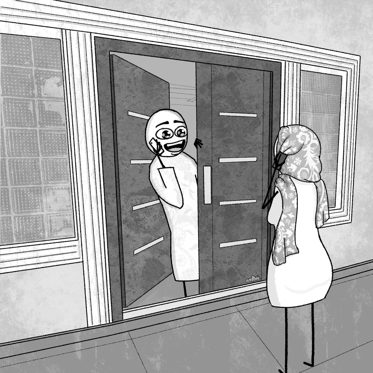 ‘got any meat today, or want me to ram you later? hehe’

“mustafa, you know my family isn’t poor. we had 3 goats today”

‘haba alima! did you not see what i was trying-’

*doorbell*

‘hold on, someone is at my door.’

*door*

‘barka da sallah, is this where they collect ramming?‘