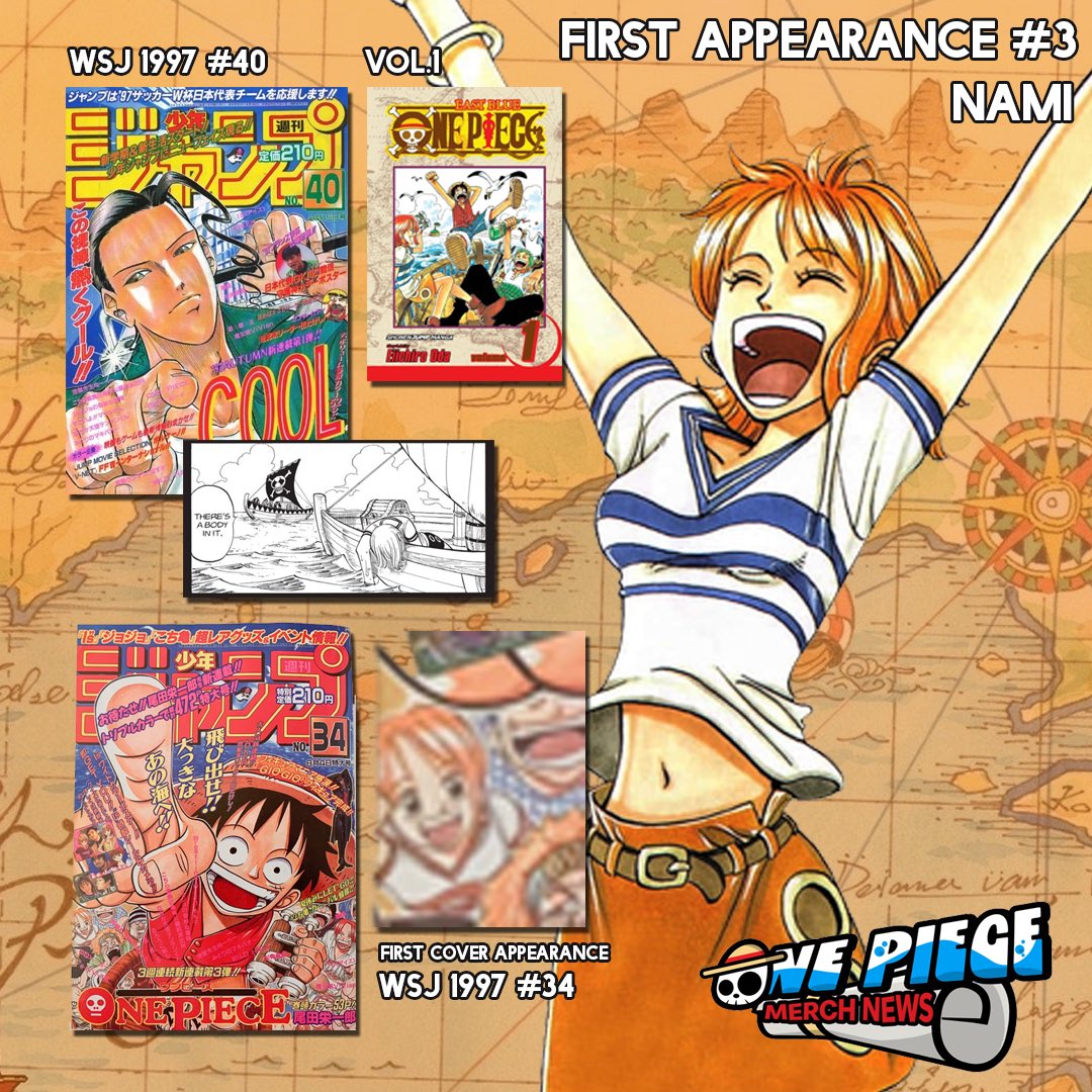 Namieページ First Appearance #3 — Nami Nami made her first full introduction