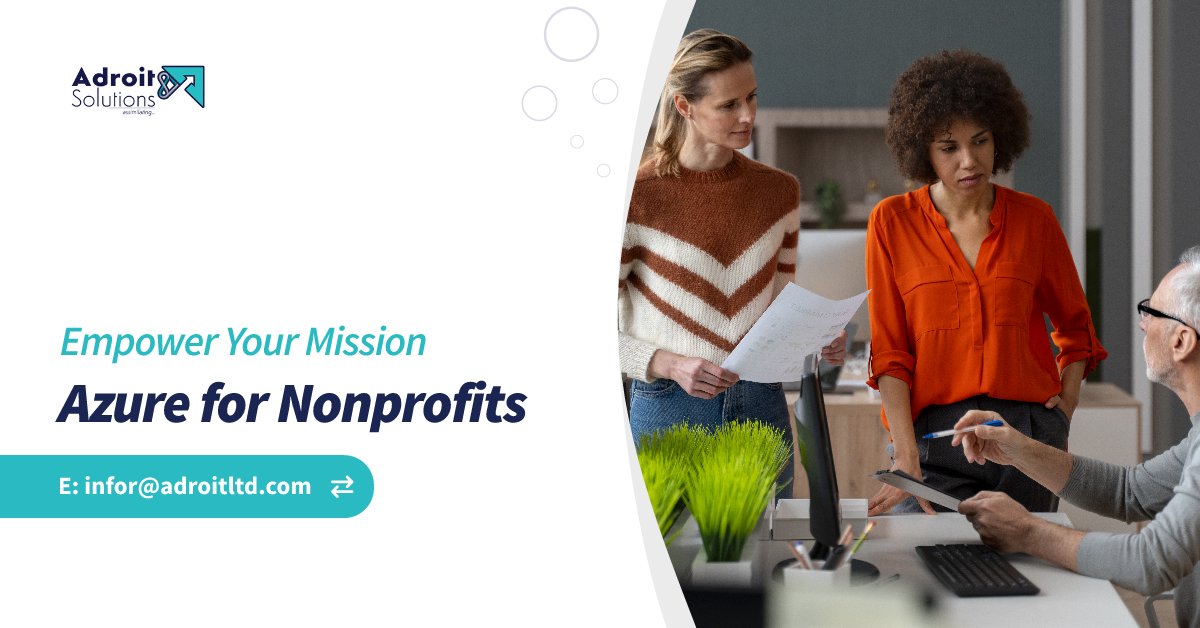 ADROITUGANDA's tweet photo. Adroit Solutions Limited is committed to helping healthcare, charities, and churches leverage Azure’s advanced capabilities for greater impact. From seamless data management to enhanced collaboration.

Contact us at info@adroitltd.com

#NPO#AzureForGood#AdroitSolutions#Nonprofit https://t.co/DlT96wrJdM