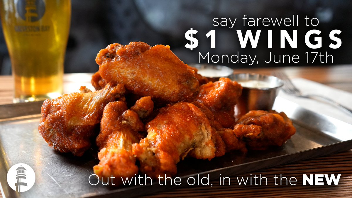 We are debuting a brand NEW food menu with 3 epic wing choices that are guaranteed to knock your socks off. So join us for one last $1 Wing Monday as we say goodbye to our $1 Wings (and say hello to our brand new menu!)