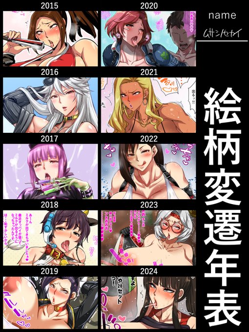 お借りしました 自分的には意外に変わってないなって思いましたね
2,3年前に描いたつもりだった絵がもうそんなに昔だったのかってびっくりする 