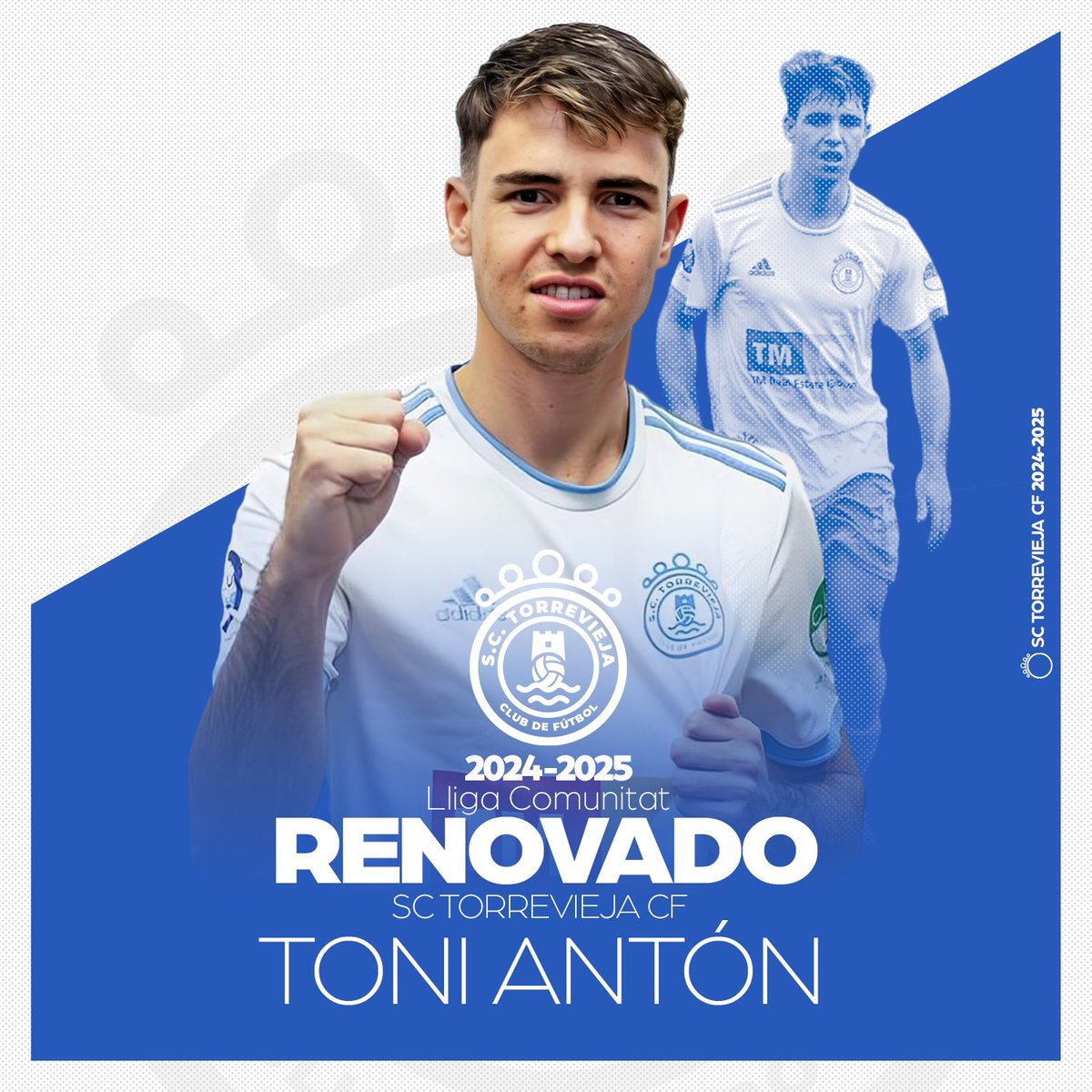 #Club

📄🤝🏼 ¡𝐑𝐄𝐍𝐎𝐕𝐀𝐃𝐎! 

▶️ Toni Antón: un refuerzo invernal que fue vital para la consecución del objetivo

Su trato de balón, su cambio de ritmo, su temple y su visión de juego nos hacen a veces olvidar que tiene solo 23 años⚽️ 

Sigue con nosotros 🙌 

#SCTorrevieja