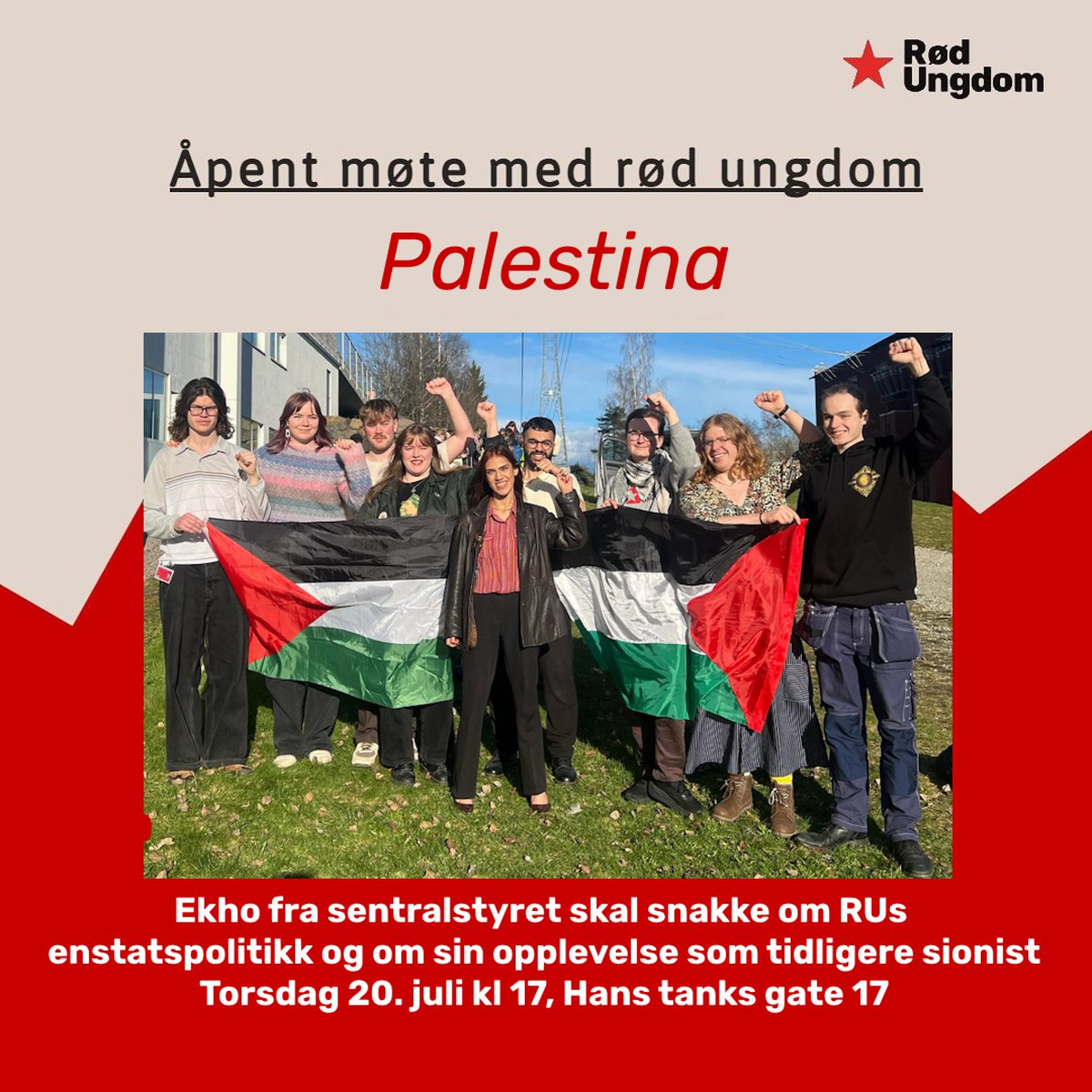 BergenRU's tweet photo. Kom på møte om Palestina med Bergen RU!

Det blir god stemning og pizza! Ta gjerne med en kamerat eller to! https://t.co/ovqWTvpspp