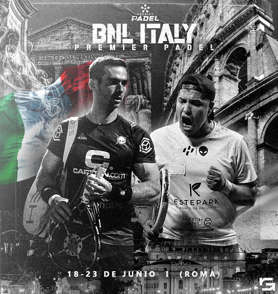 🇮🇹🎾 El BNL Italy Major de <a href="/premierpadel/">Premier Padel</a>  será un torneo especial y nosotros estamos preparados para ello.

<a href="/zalorubio/">Gonzalo Rubio Perez</a> 🤜🏻🤛🏻 <a href="/LeonelTolito/">leonel tolito aguirre</a>