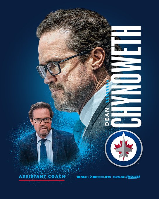 The Winnipeg Jets announced today that they have appointed Dean Chynoweth as assistant coach under head coach Scott Arniel.

He served as an assistant coach for the Toronto Maple Leafs for the past three seasons. The Calgary, Alta. native previously served as an assistant coach for the Carolina Hurricanes (2018-2021) and the New York Islanders (2009-2012).